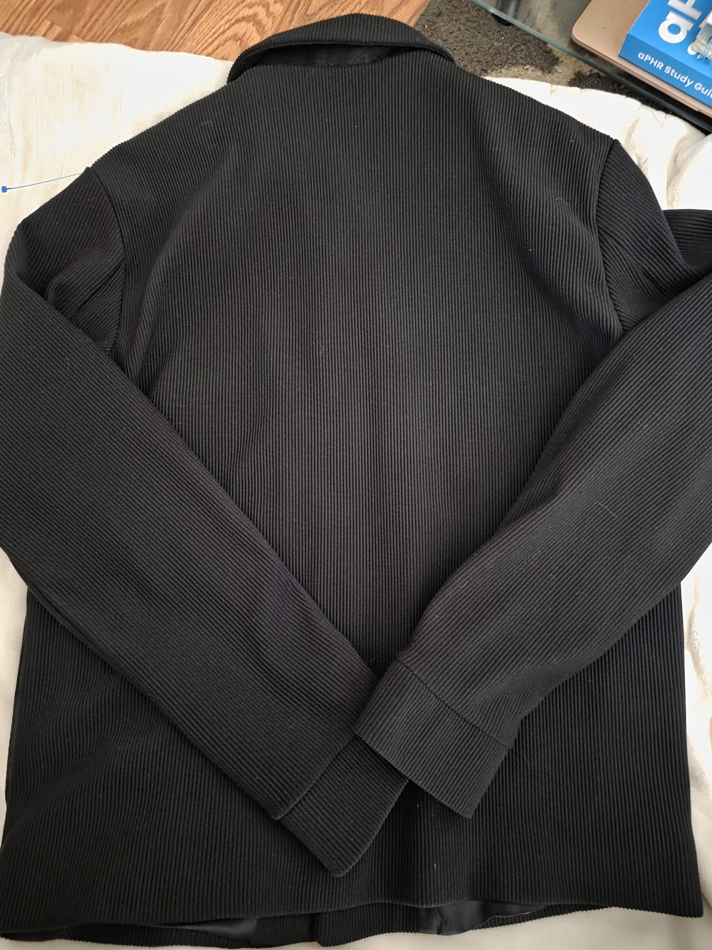 Primark Black Ribbed Button-Front Shirt Jacket - Picture 3 of 4
